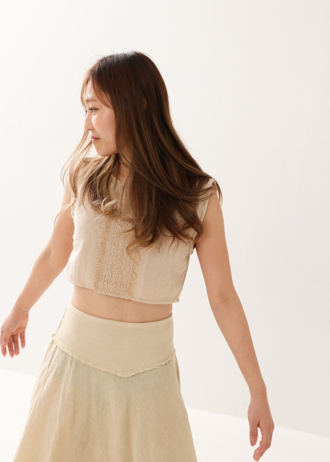 [ELFY DANCE/コラボ限定品] 草木染め・フェアリーペタルスカート 全2色