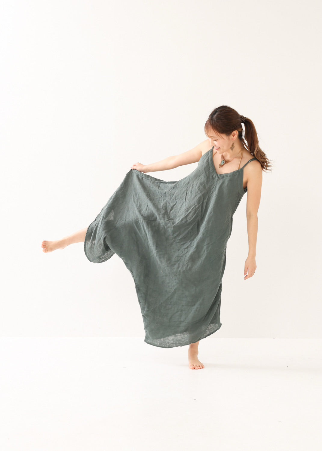 seya. グレー オールインワン BIOTOP(ビオトープ) / WOMEN【Seya. for BIOTOP】COLLARLESS