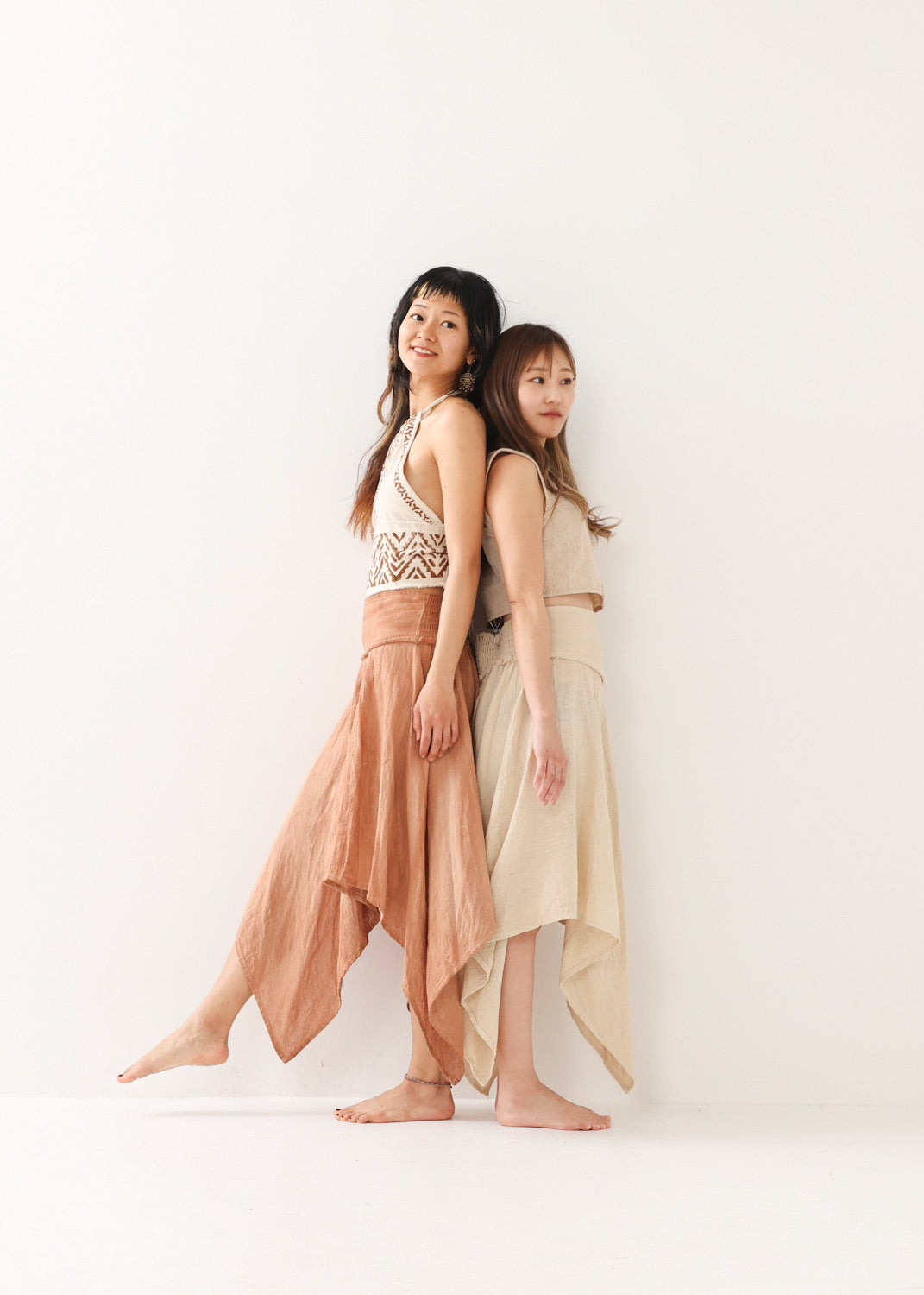 [ELFY DANCE/コラボ限定品] 草木染め・フェアリーペタルスカート 全2色