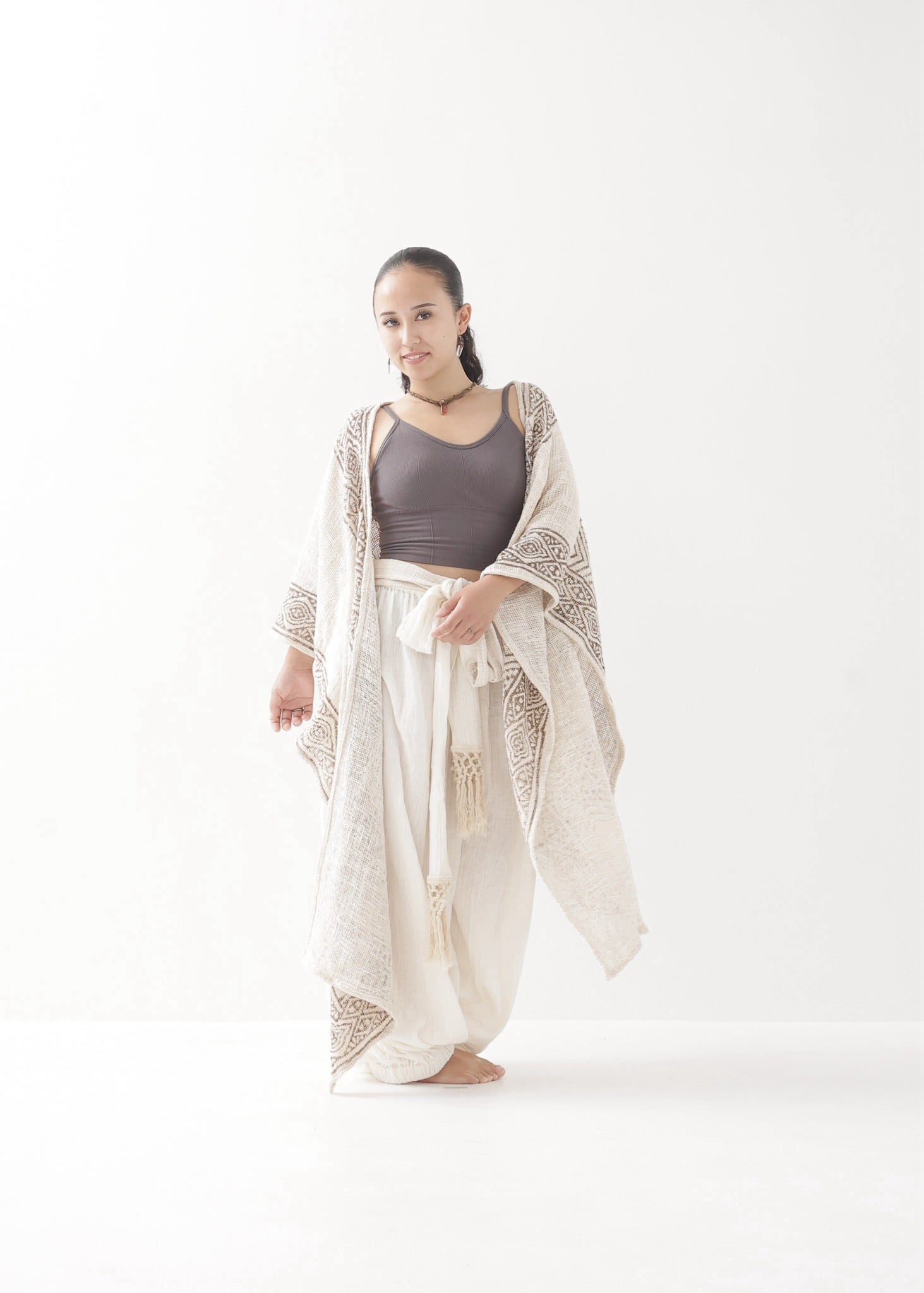Tribal Earth] Sahara サハラ・ショール / Kimono 羽織 全3色 | KujA