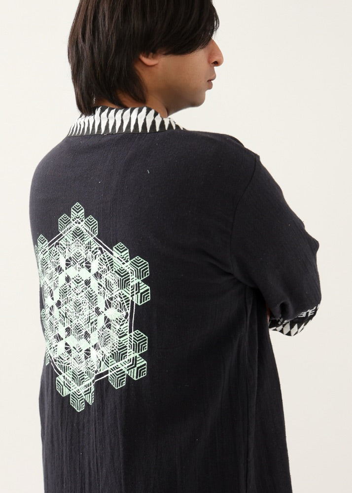 [PSYENCE × KujA コラボ限定品] YATA kimono コットン羽織