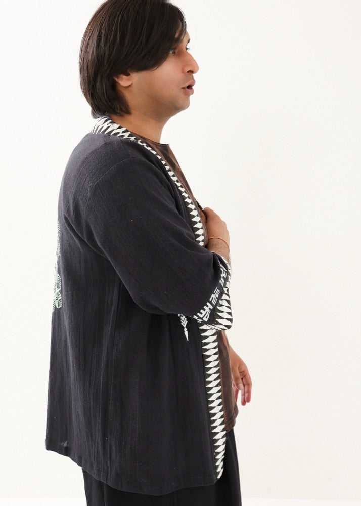 [PSYENCE × KujA コラボ限定品] YATA kimono コットン羽織