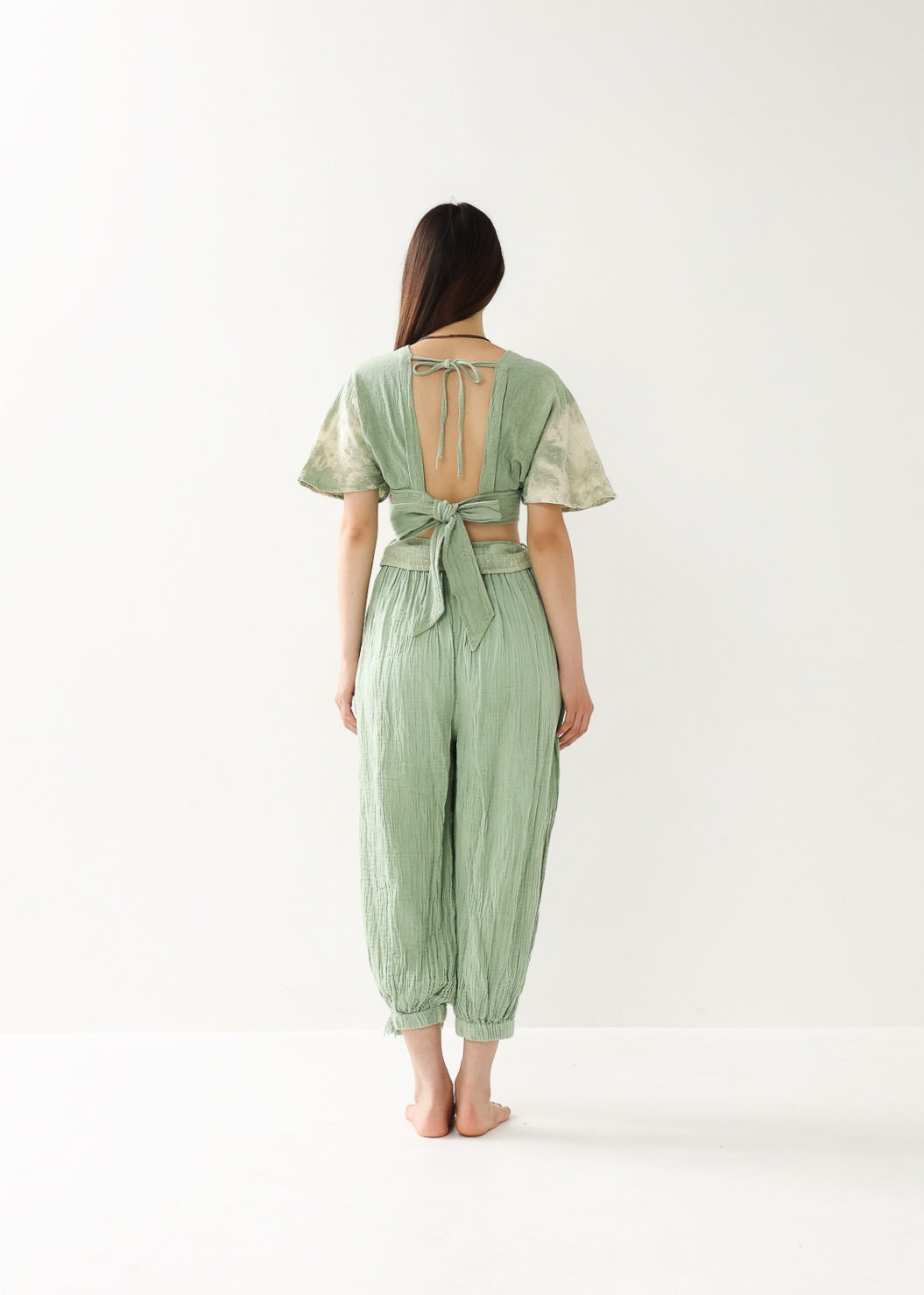 [Khadi of Love] バックノット・ カイトスリーブトップス (草木染め/全２色)
