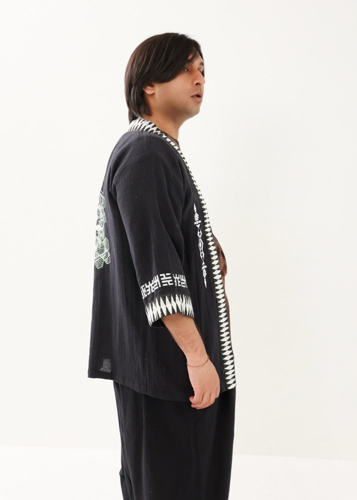 [PSYENCE × KujA コラボ限定品] YATA kimono コットン羽織