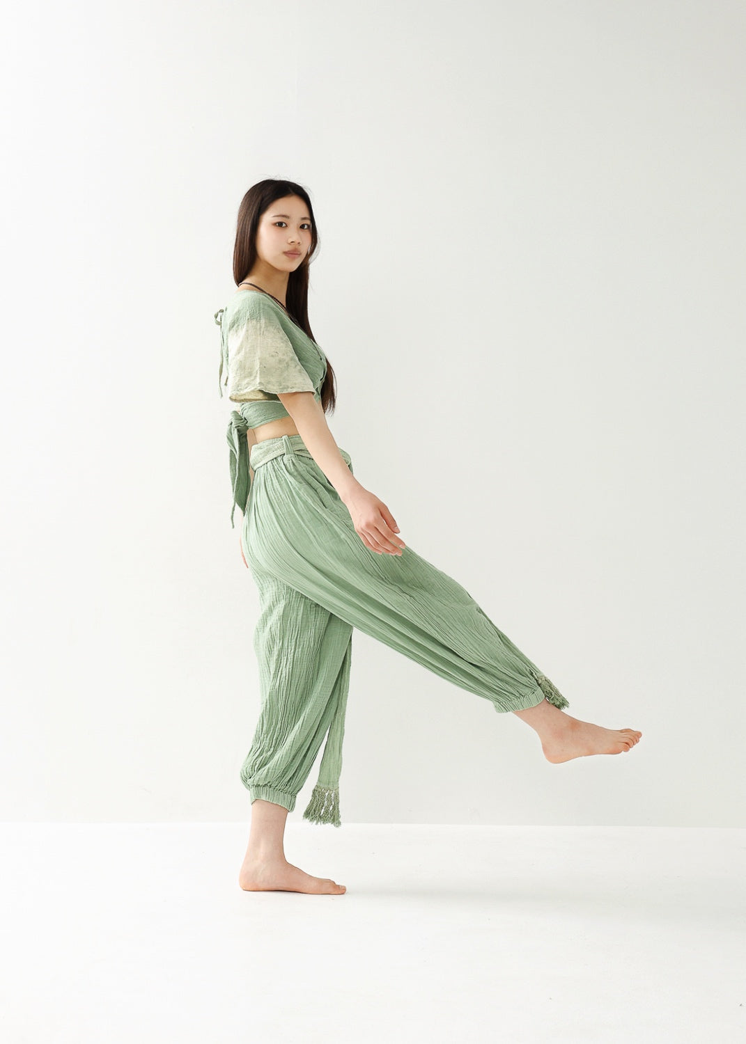 [Khadi of Love] バックノット・ カイトスリーブトップス (草木染め/全２色)