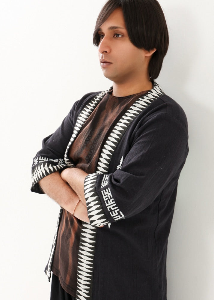 [PSYENCE × KujA コラボ限定品] YATA kimono コットン羽織
