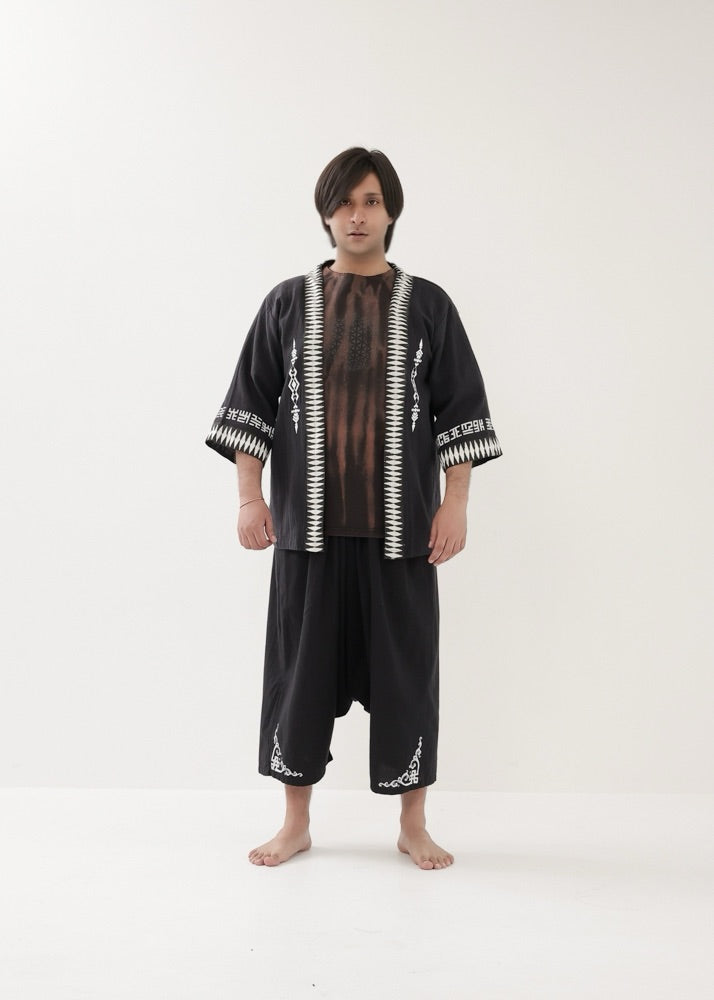 [PSYENCE × KujA コラボ限定品] YATA kimono コットン羽織