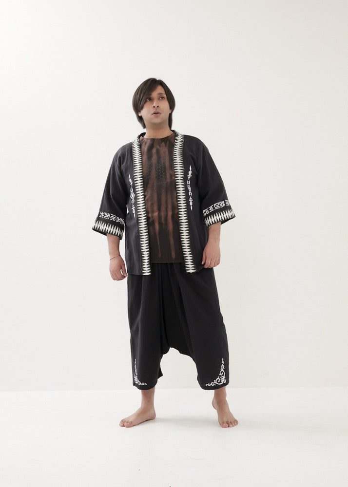 [PSYENCE × KujA コラボ限定品] YATA kimono コットン羽織