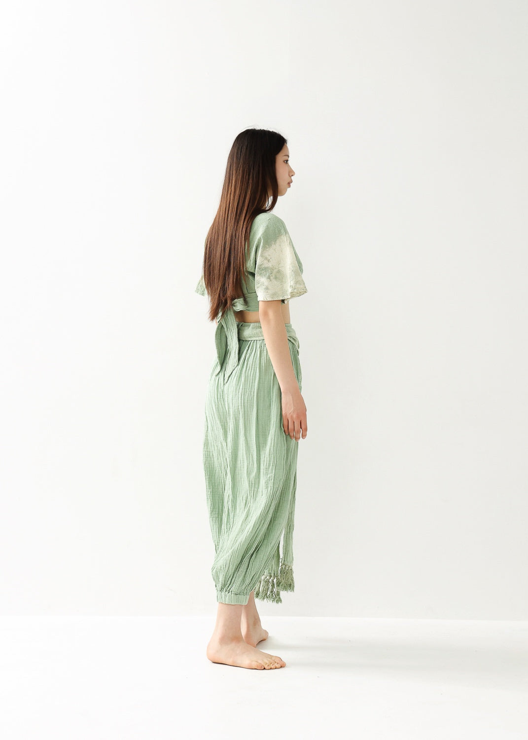 [Khadi of Love] バックノット・ カイトスリーブトップス (草木染め/全２色)