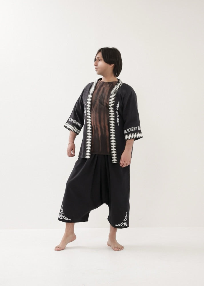[PSYENCE × KujA コラボ限定品] YATA kimono コットン羽織