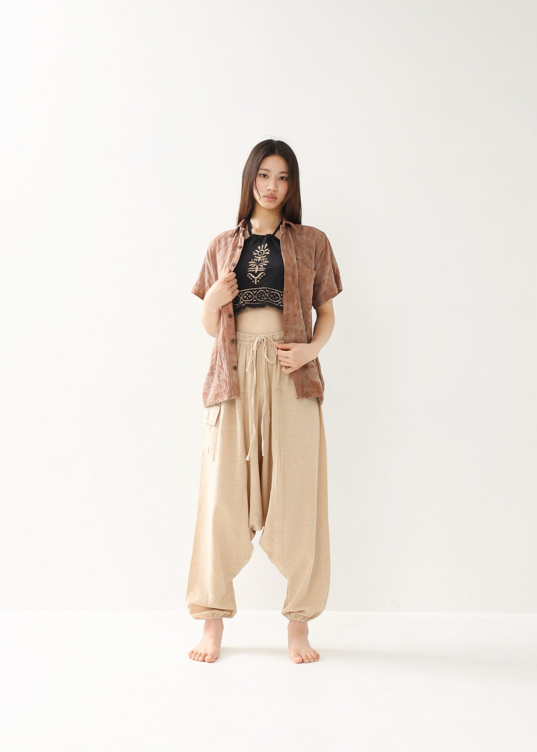 [Khadi of Love /ユニセックス] 草木染め・リラックスカディシャツ 全3色