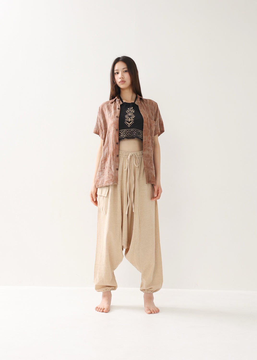 [Khadi of Love /ユニセックス] 草木染め・リラックスカディシャツ 全3色