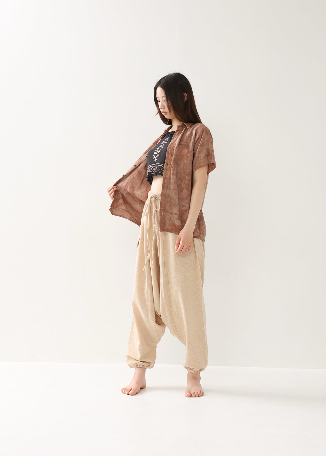 [Khadi of Love /ユニセックス] 草木染め・リラックスカディシャツ 全3色