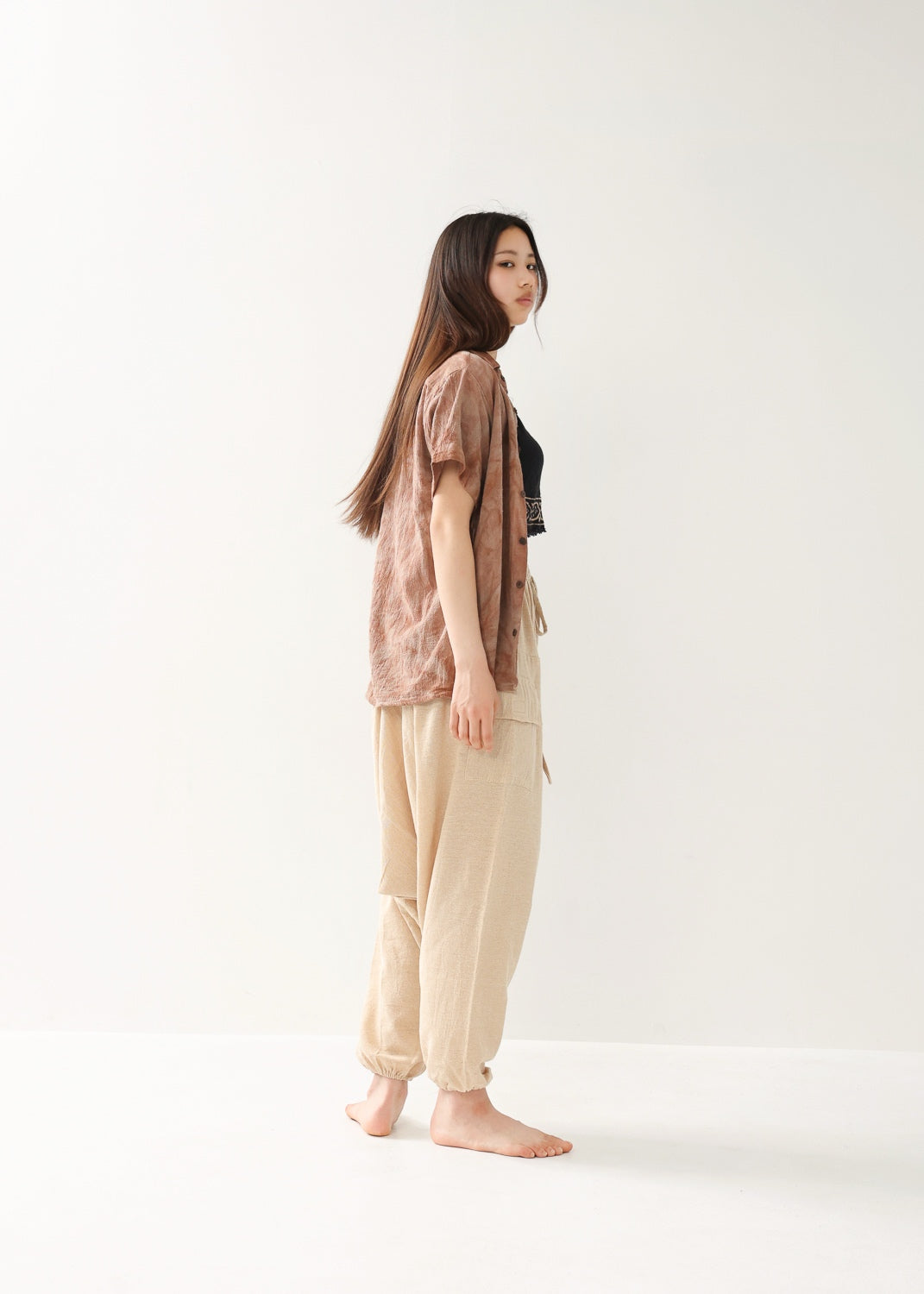 [Khadi of Love /ユニセックス] 草木染め・リラックスカディシャツ 全3色