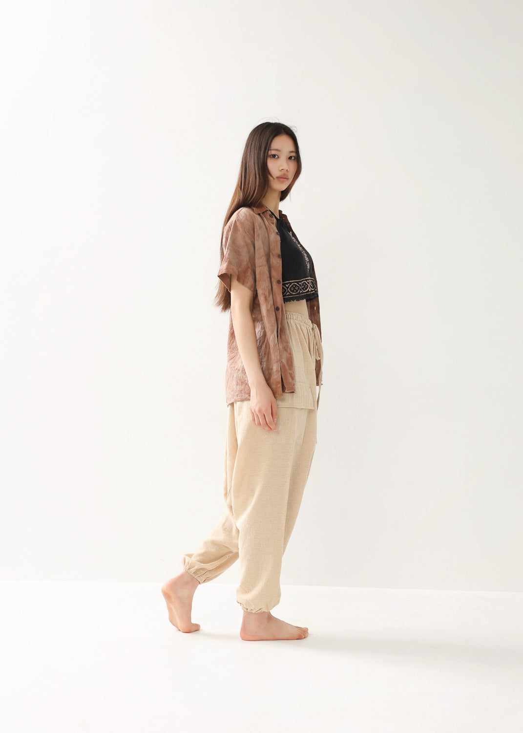 [Khadi of Love /ユニセックス] 草木染め・リラックスカディシャツ 全3色