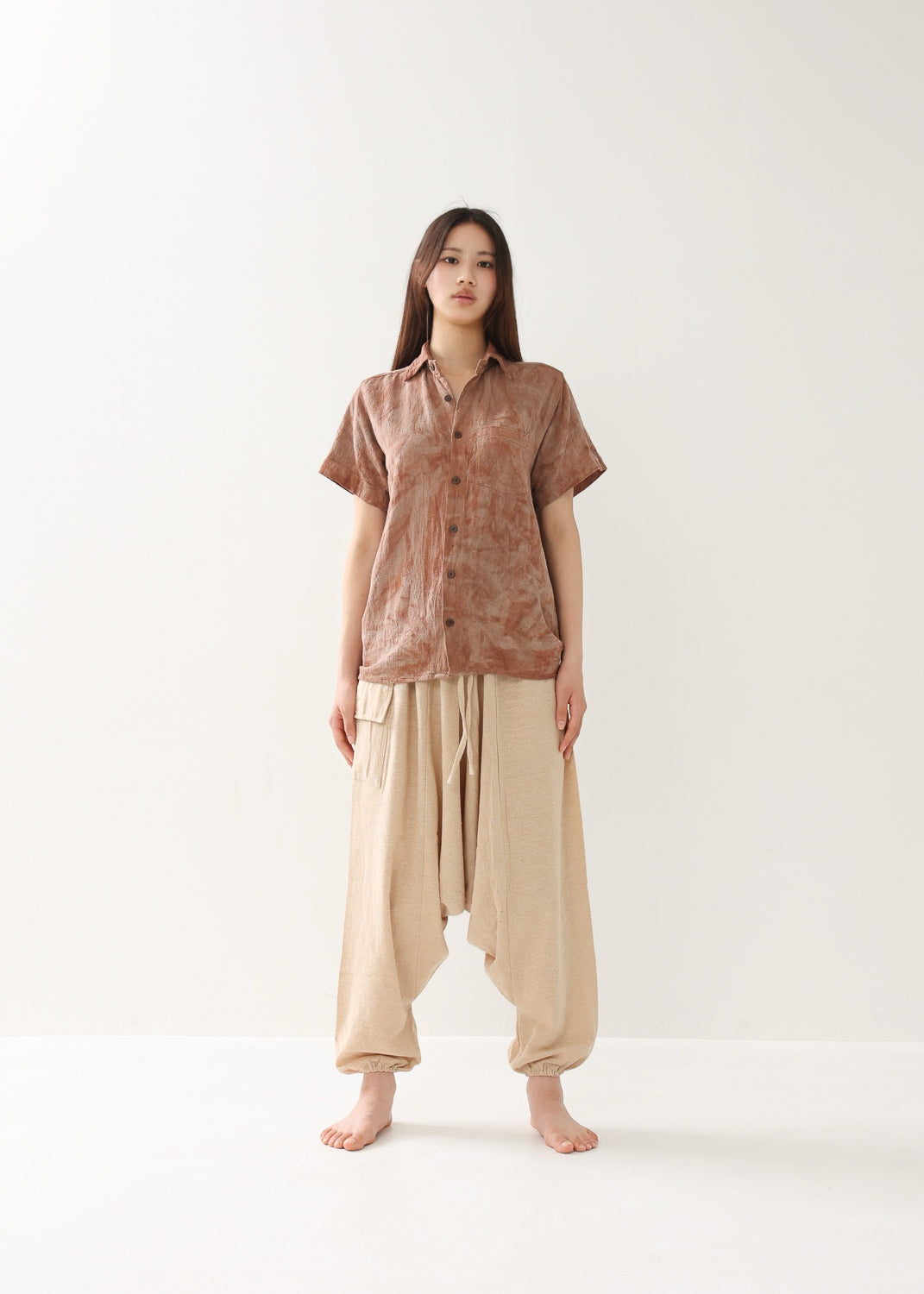 [Khadi of Love /ユニセックス] 草木染め・リラックスカディシャツ 全3色