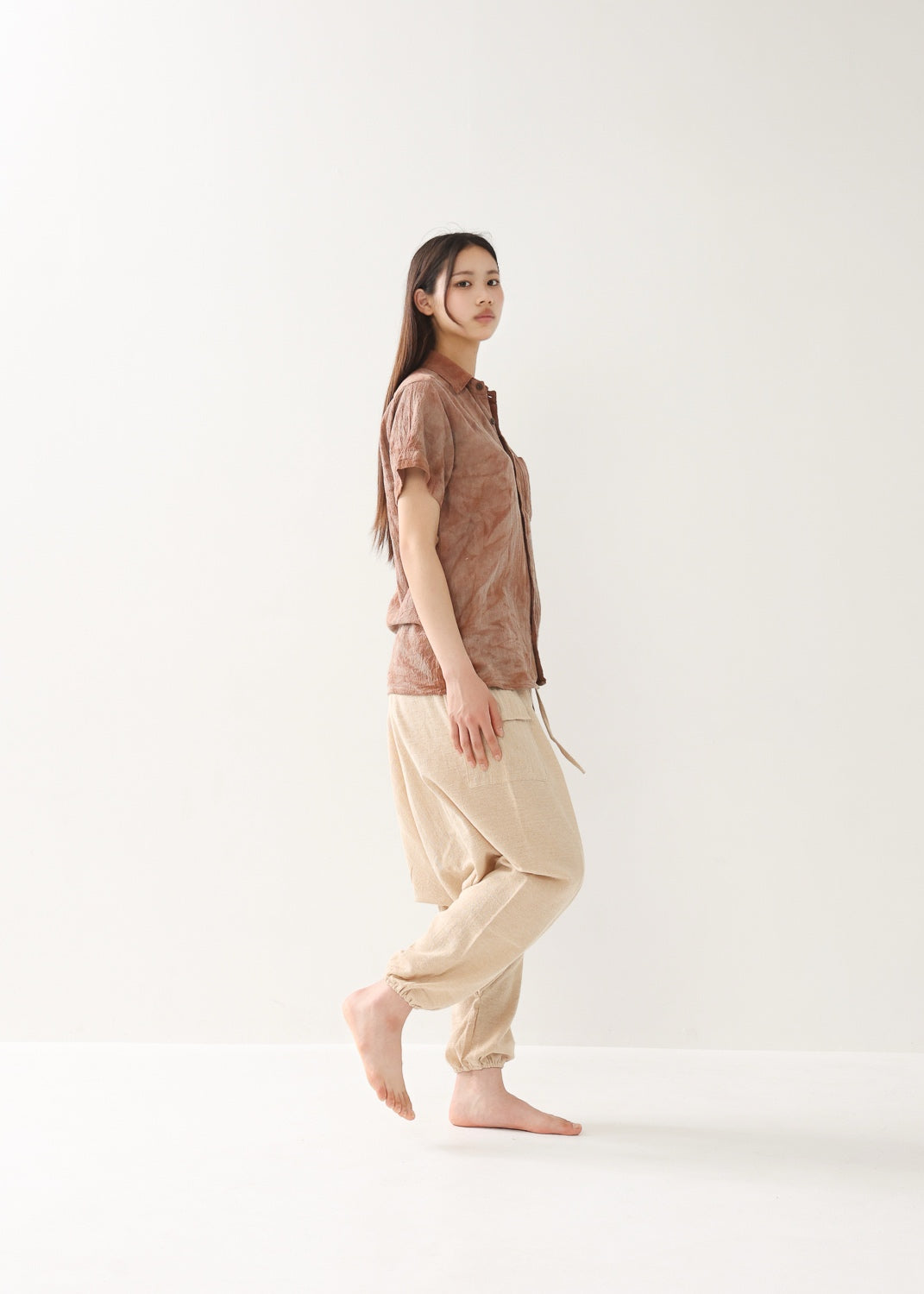 [Khadi of Love /ユニセックス] 草木染め・リラックスカディシャツ 全3色