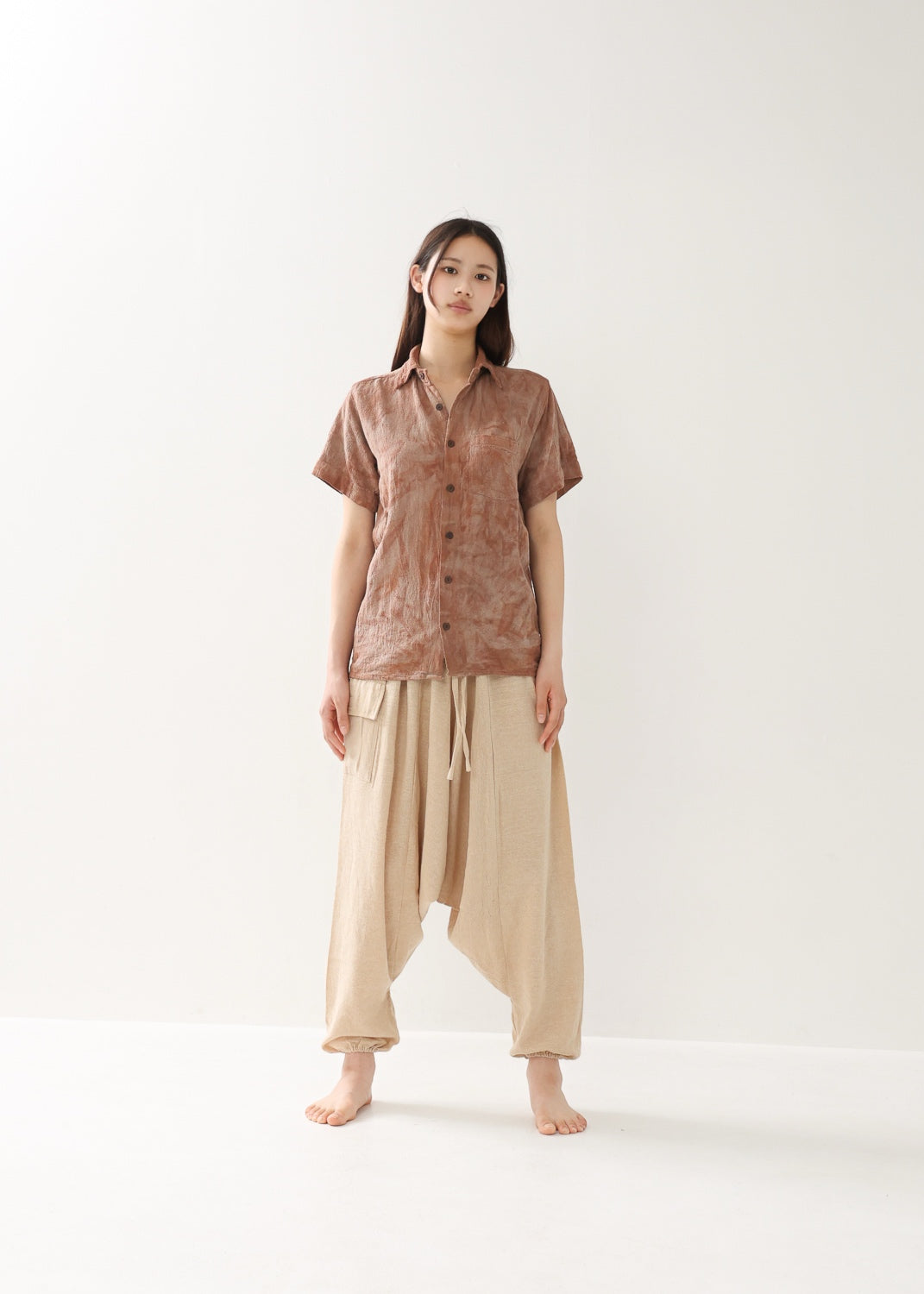 [Khadi of Love /ユニセックス] 草木染め・リラックスカディシャツ 全3色