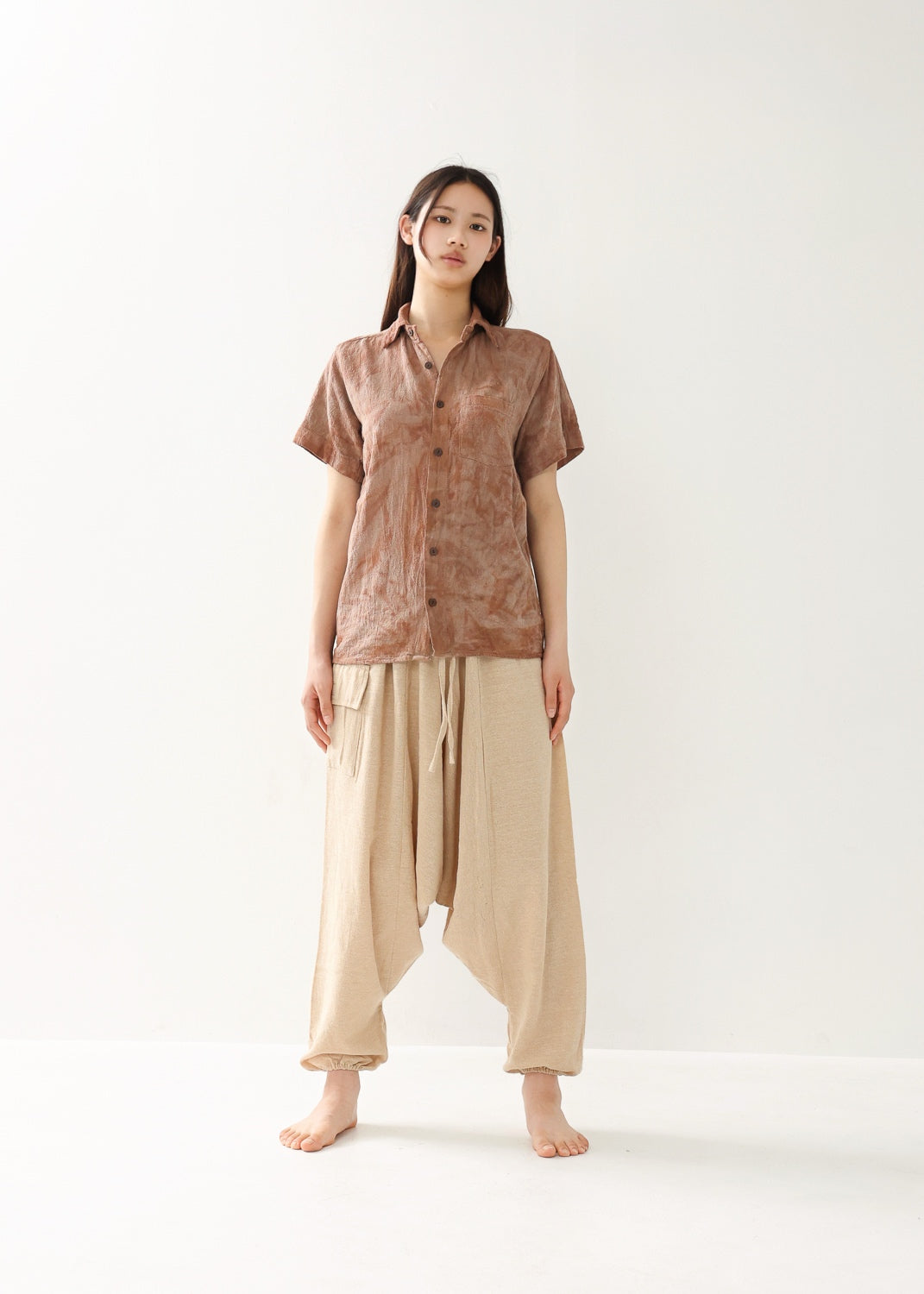 [Khadi of Love /ユニセックス] 草木染め・リラックスカディシャツ 全3色