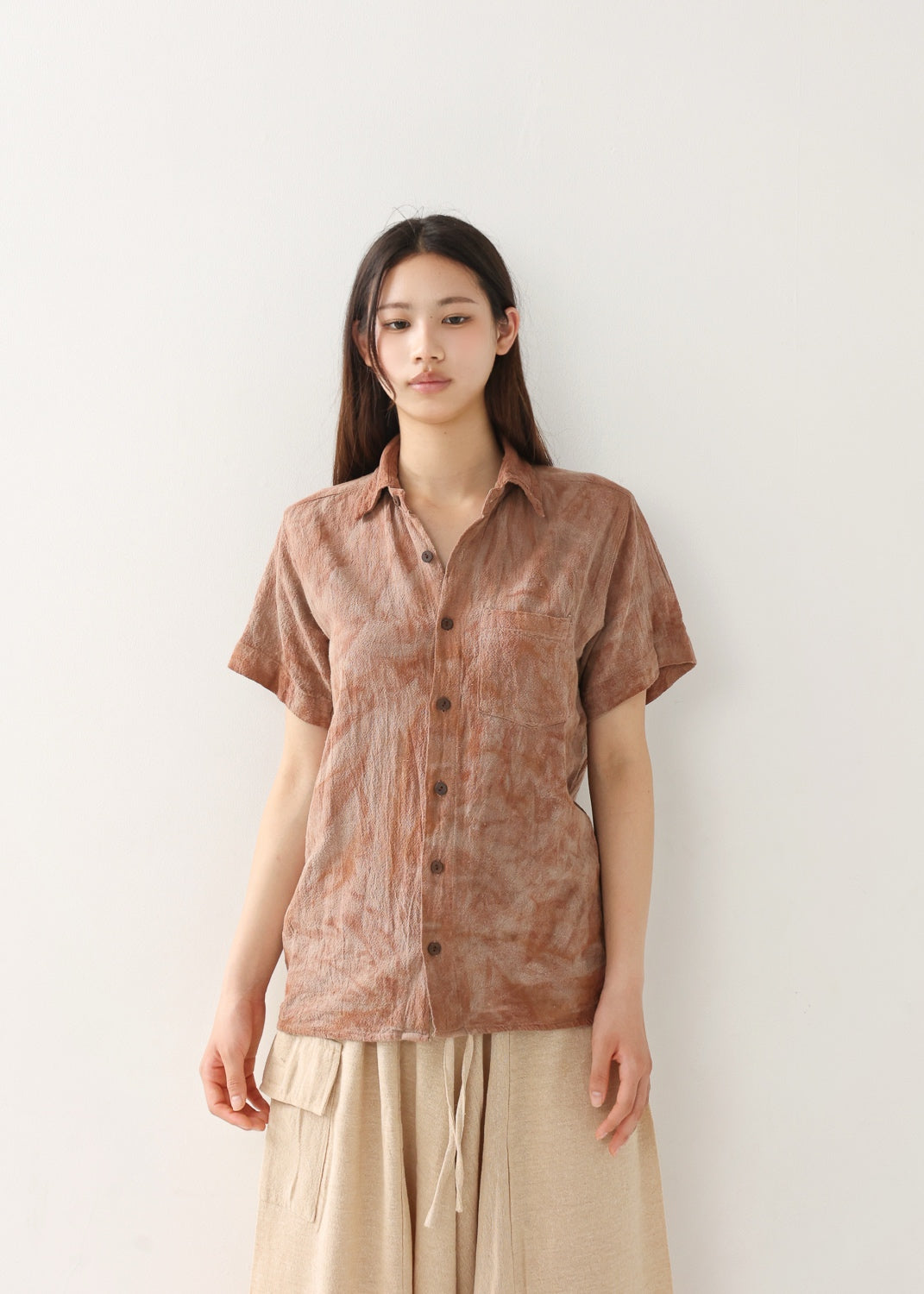 [Khadi of Love /ユニセックス] 草木染め・リラックスカディシャツ 全3色