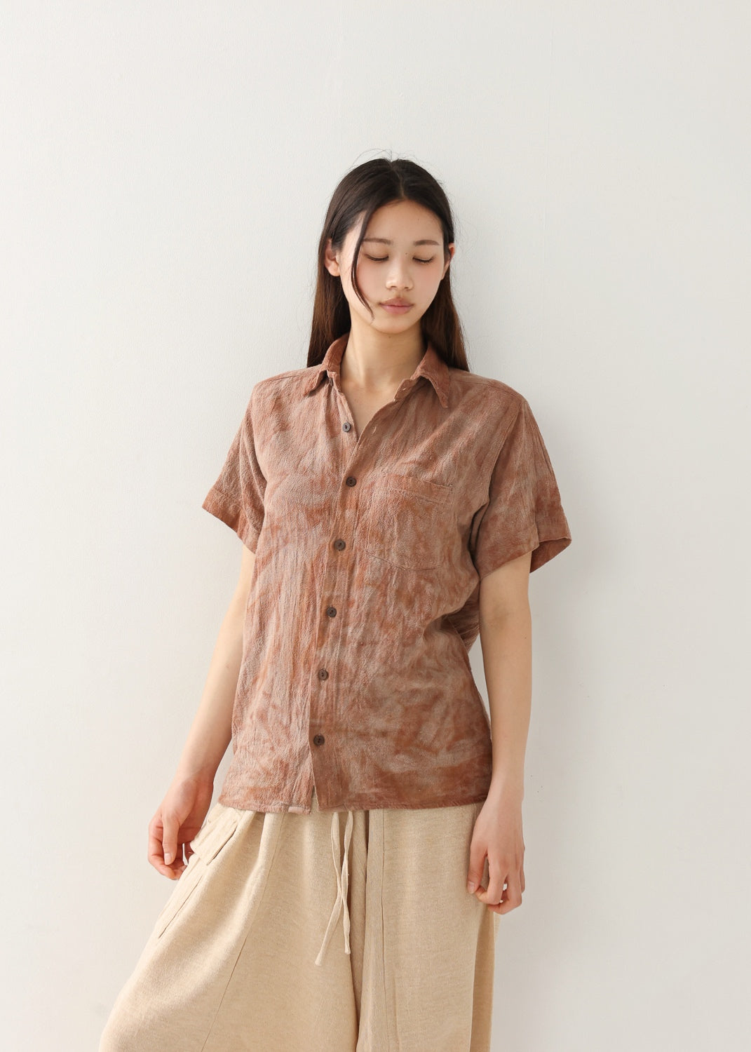 [Khadi of Love /ユニセックス] 草木染め・リラックスカディシャツ 全3色