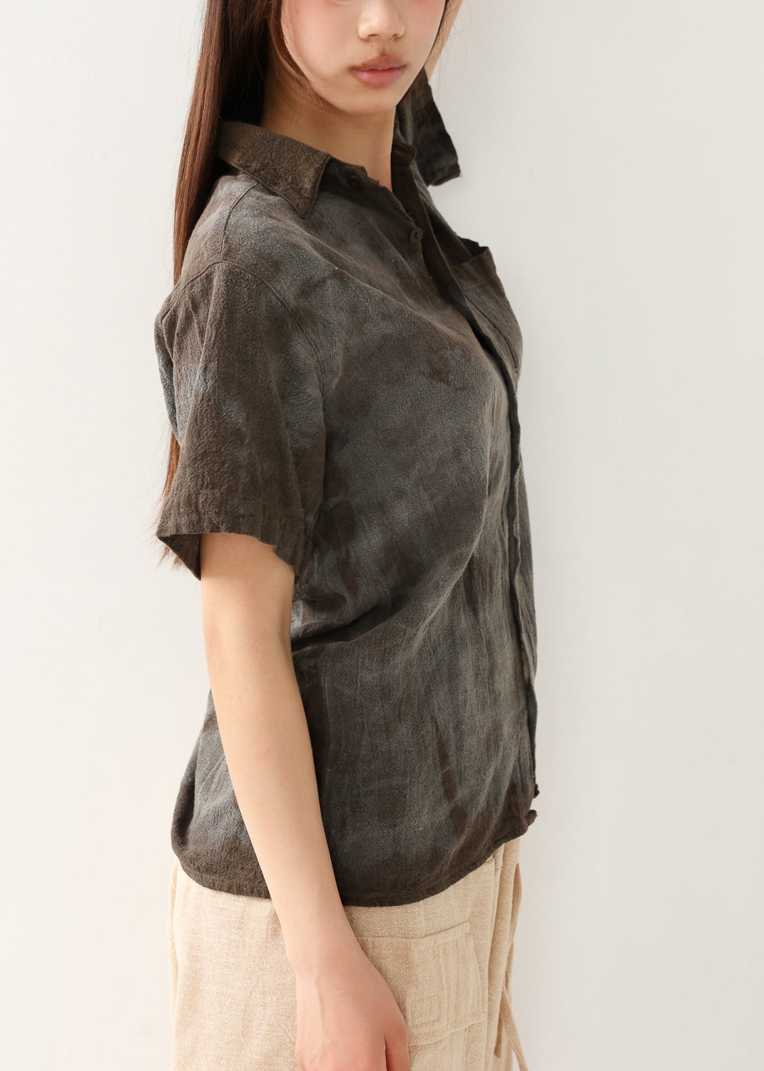 [Khadi of Love /ユニセックス] 草木染め・リラックスカディシャツ 全3色