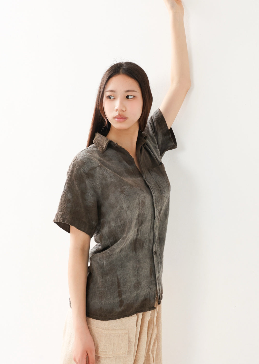 [Khadi of Love /ユニセックス] 草木染め・リラックスカディシャツ 全3色