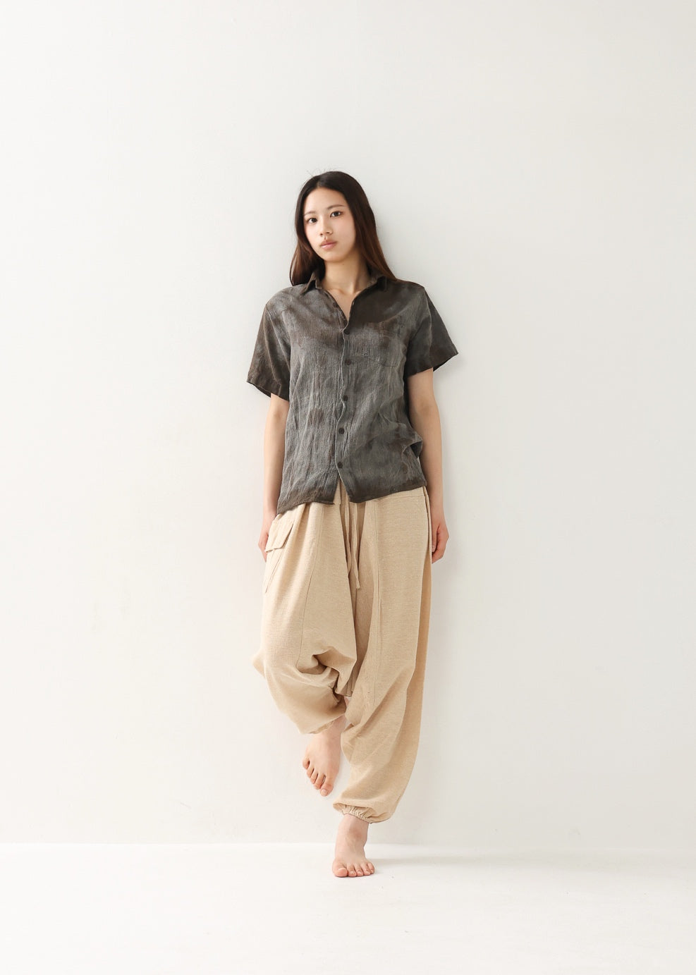 [Khadi of Love /ユニセックス] 草木染め・リラックスカディシャツ 全3色