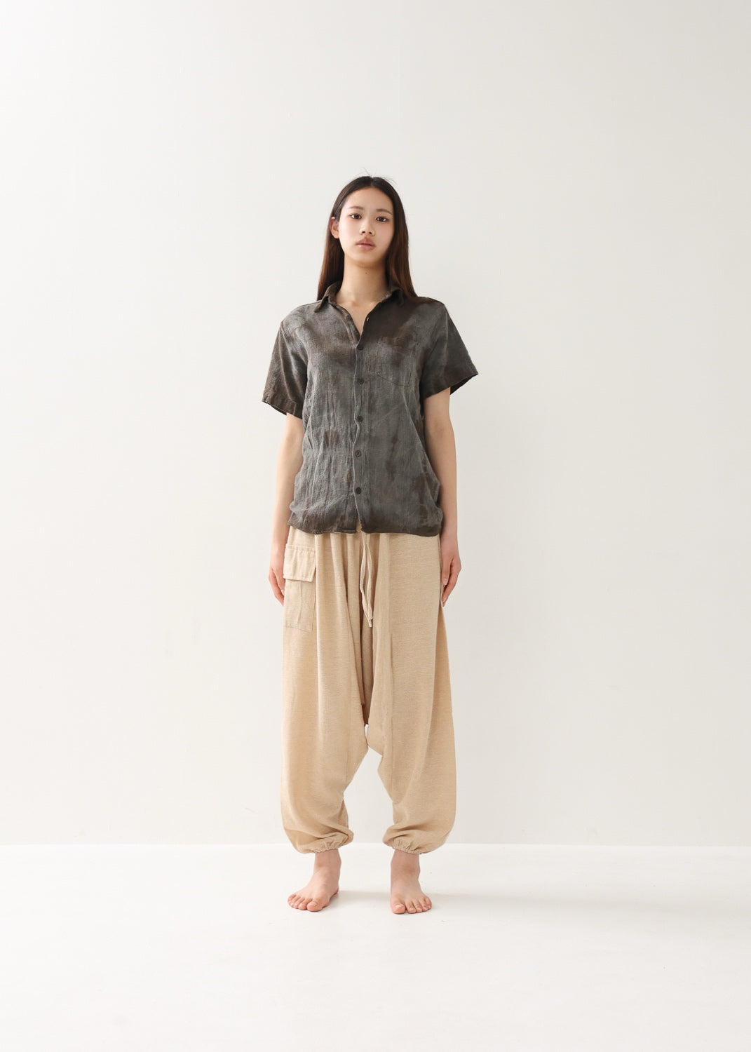 [Khadi of Love /ユニセックス] 草木染め・リラックスカディシャツ 全3色