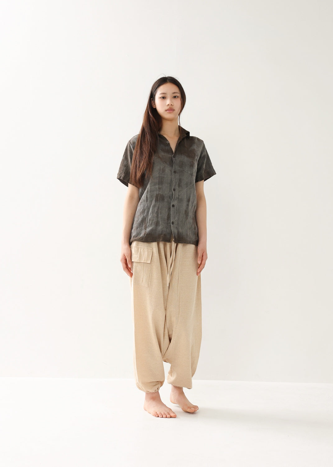 [Khadi of Love /ユニセックス] 草木染め・リラックスカディシャツ 全3色