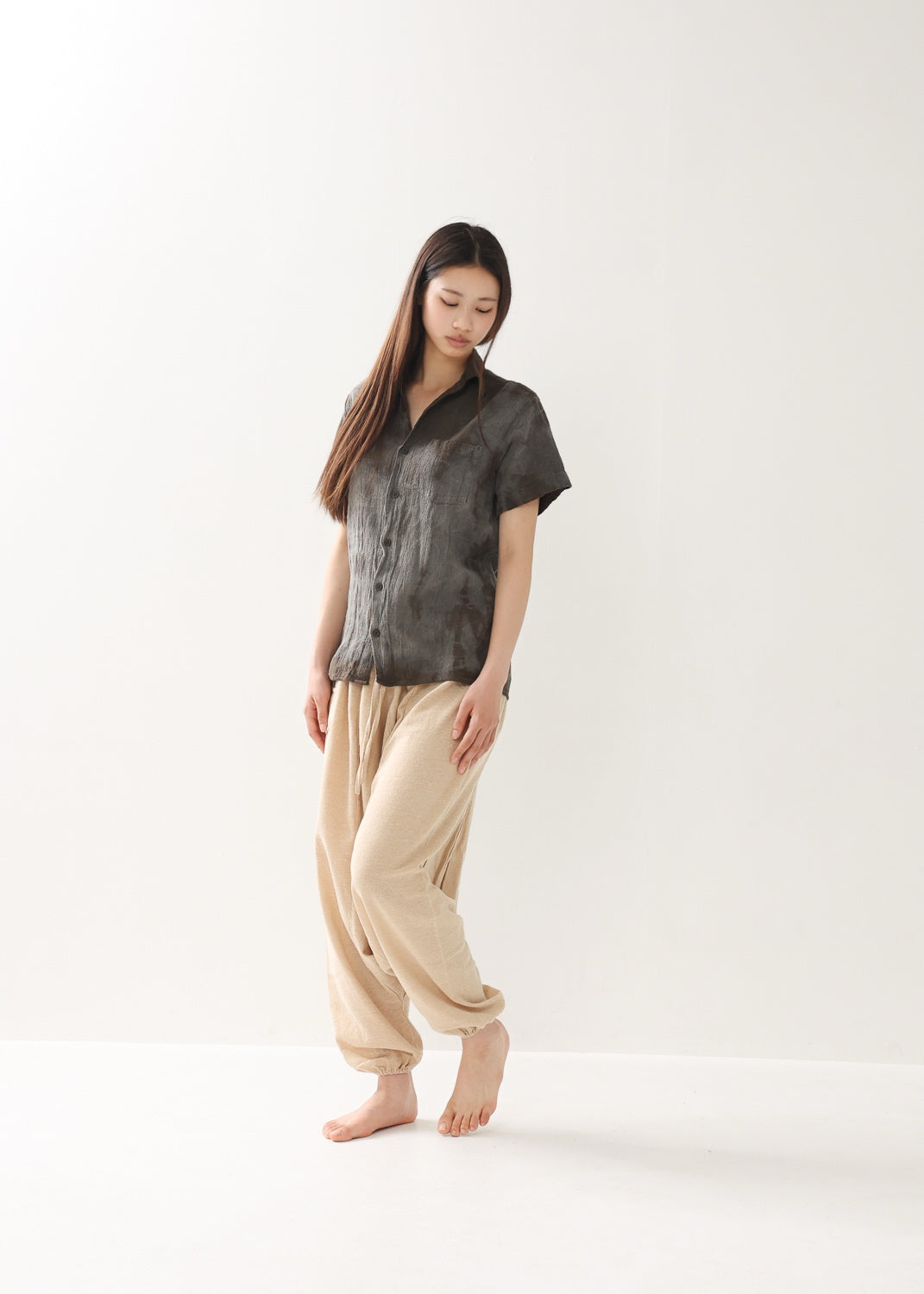 [Khadi of Love /ユニセックス] 草木染め・リラックスカディシャツ 全3色