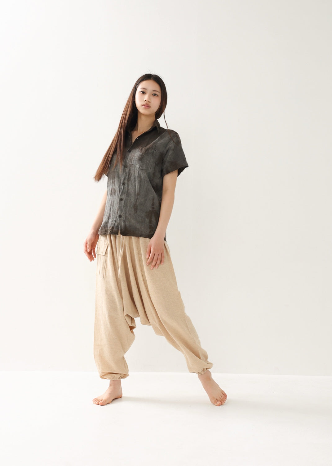 [Khadi of Love /ユニセックス] 草木染め・リラックスカディシャツ 全3色