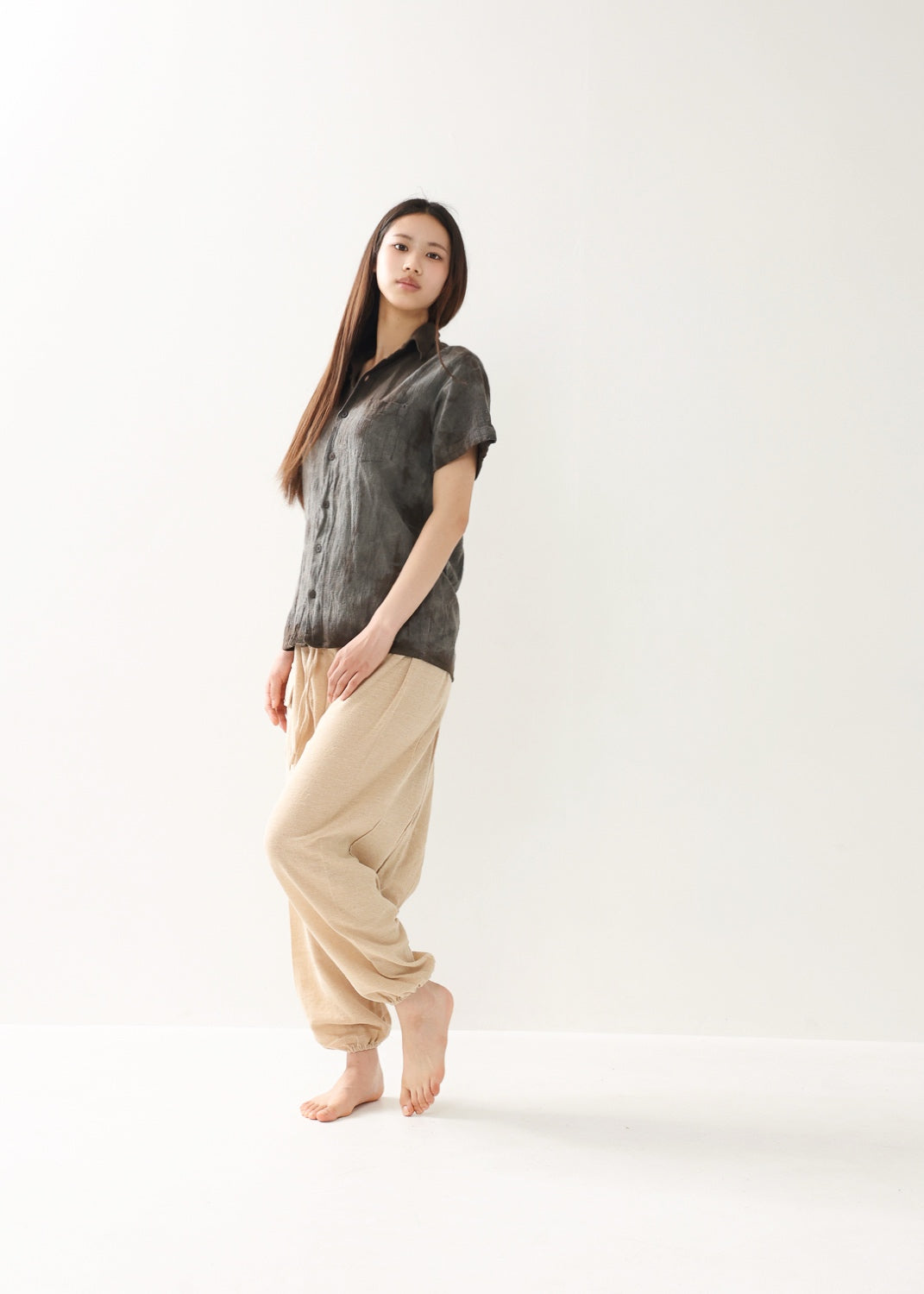 [Khadi of Love /ユニセックス] 草木染め・リラックスカディシャツ 全3色
