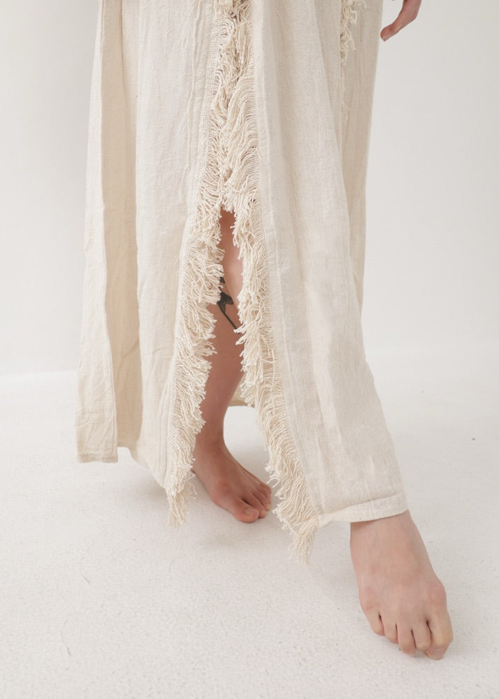 [KAMUY] フリンジフェザー・エジプシャンスカート high west