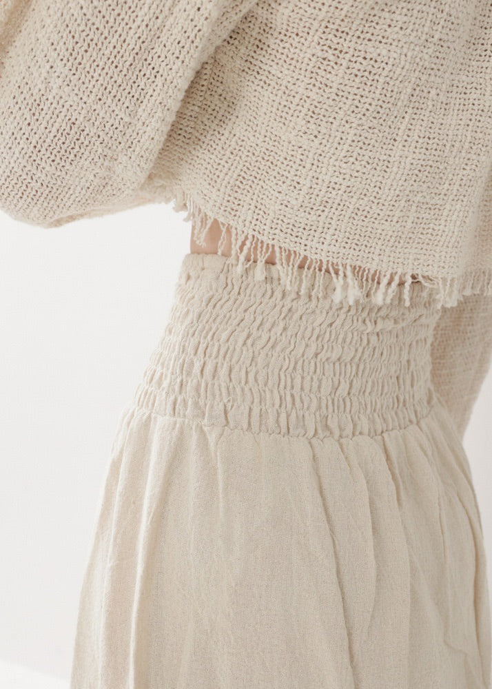 [KAMUY] フリンジフェザー・エジプシャンスカート high west