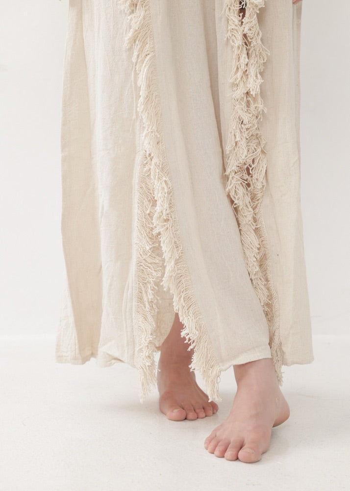 [KAMUY] フリンジフェザー・エジプシャンスカート high west