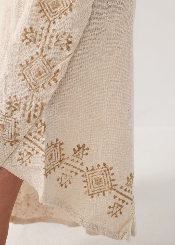 [KujA goddess] カディコットン Shanti デザインフレアパンツ