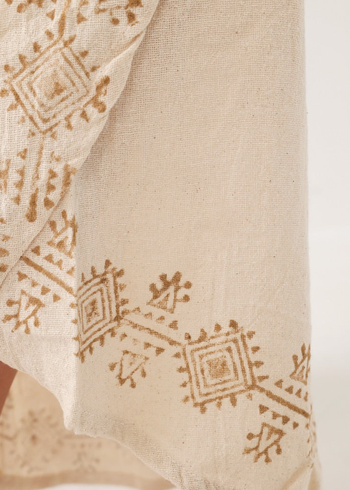 [KujA goddess] カディコットン Shanti デザインフレアパンツ