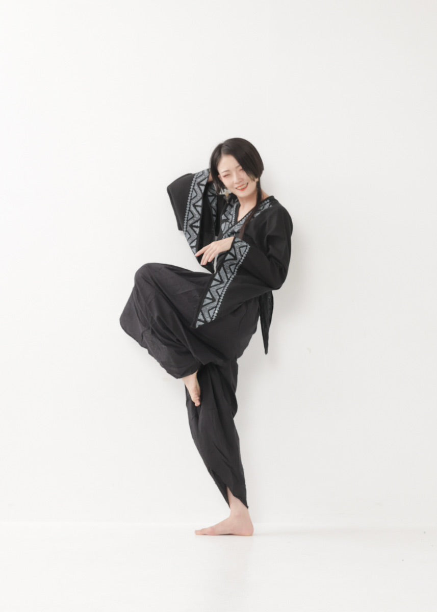 [NATURE FLOW] プリーツド・ラップパンツ 全3色