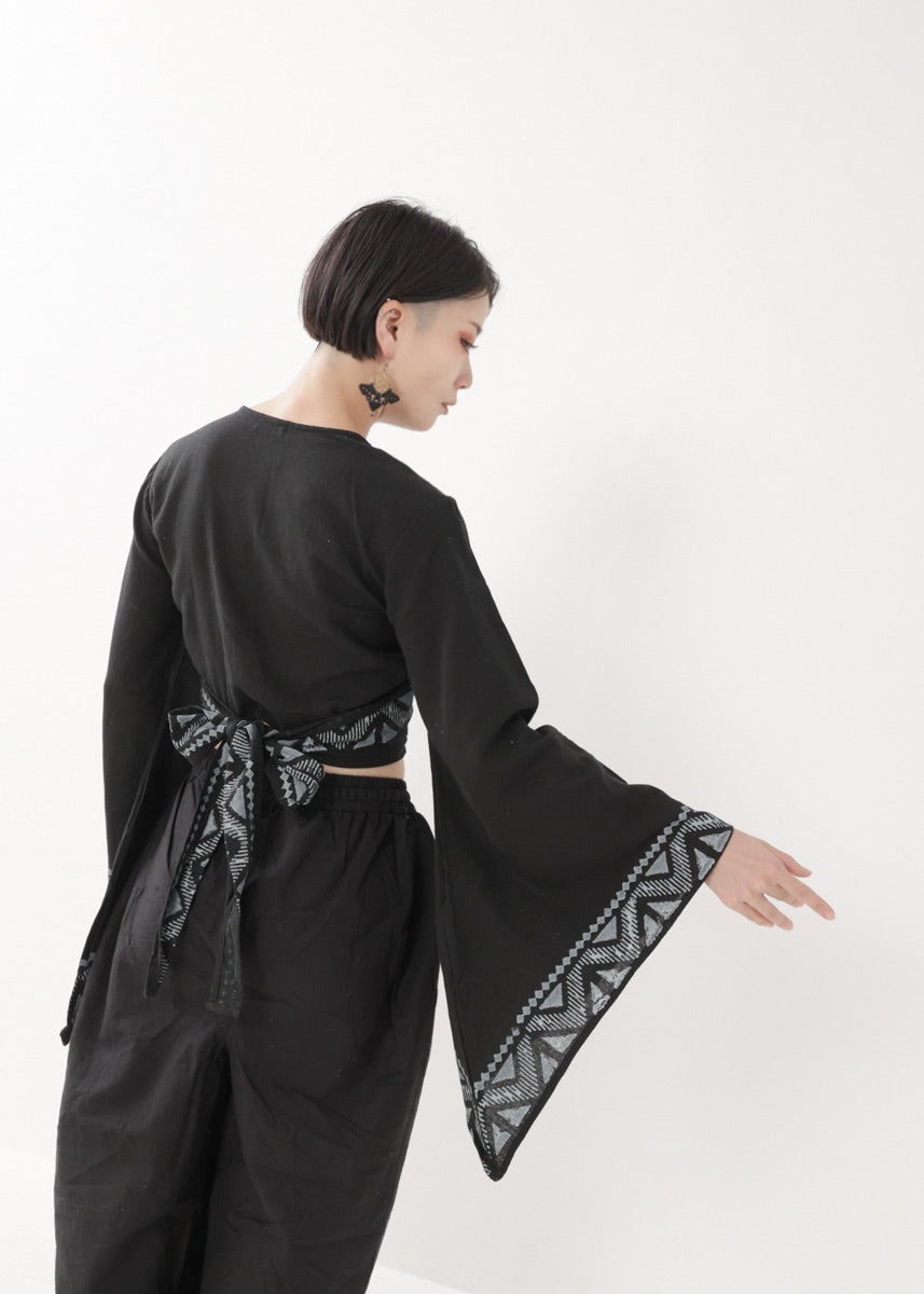 [NATURE FLOW] プリーツド・ラップパンツ 全3色