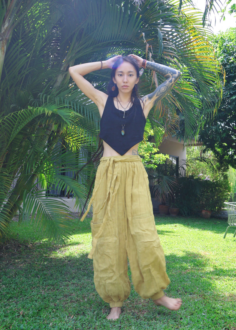 [SOL] Axis Black Hem ライクラ・クロップトップ