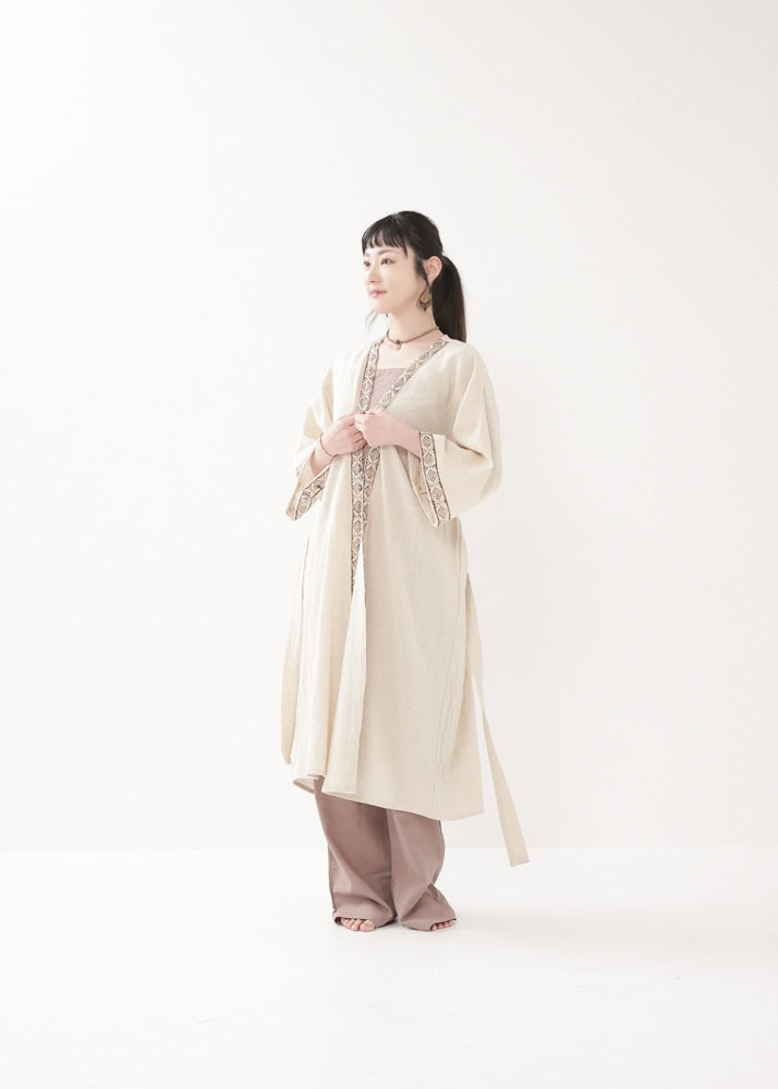 [KANNAGI/ユニセックス] 天照トリム・ストレートローブ羽織