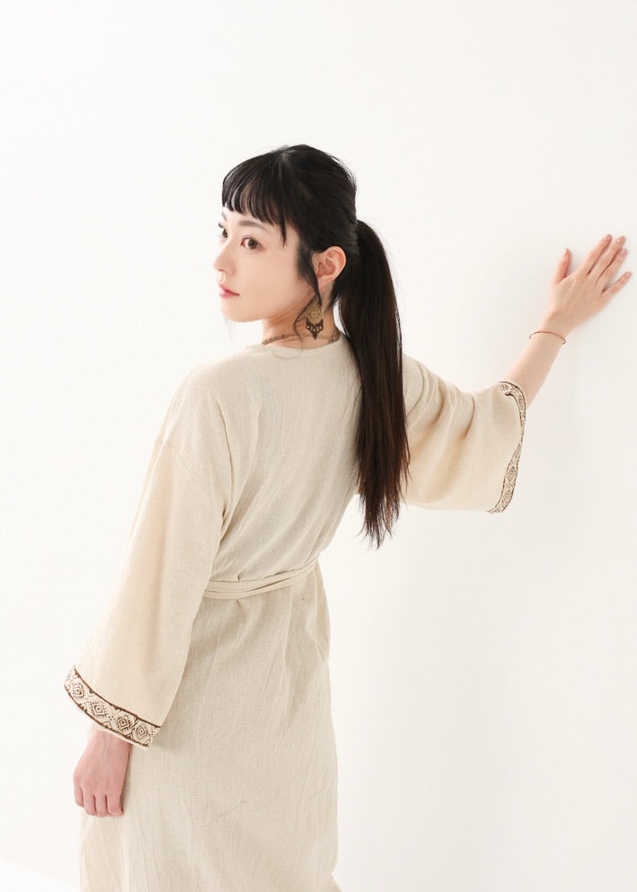 [KANNAGI/ユニセックス] 天照トリム・ストレートローブ羽織