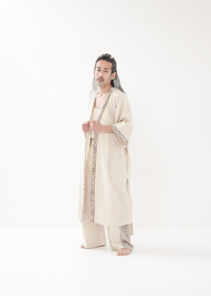 [KANNAGI/ユニセックス] 天照トリム・ストレートローブ羽織