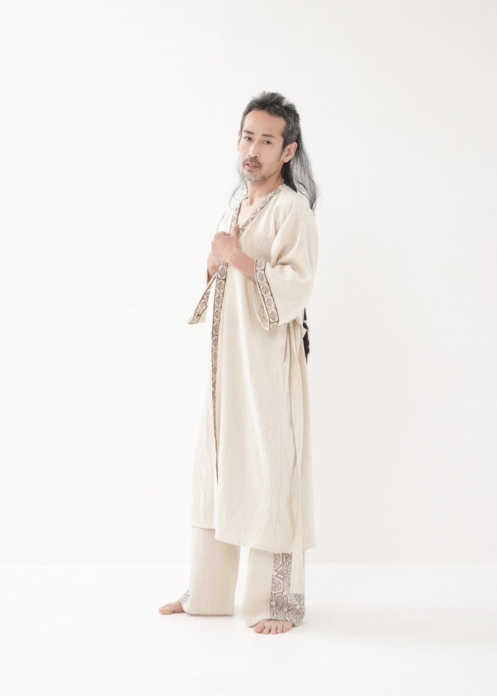 [KANNAGI/ユニセックス] 天照トリム・ストレートローブ羽織