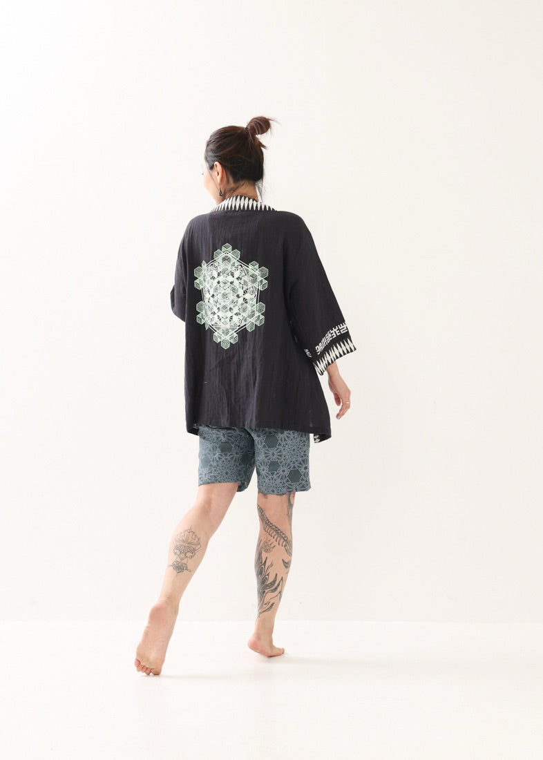 [PSYENCE × KujA コラボ限定品] YATA kimono コットン羽織