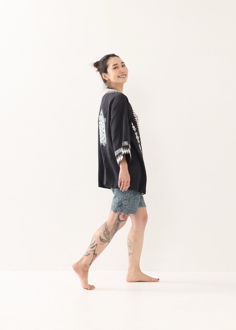 [PSYENCE × KujA コラボ限定品] YATA kimono コットン羽織