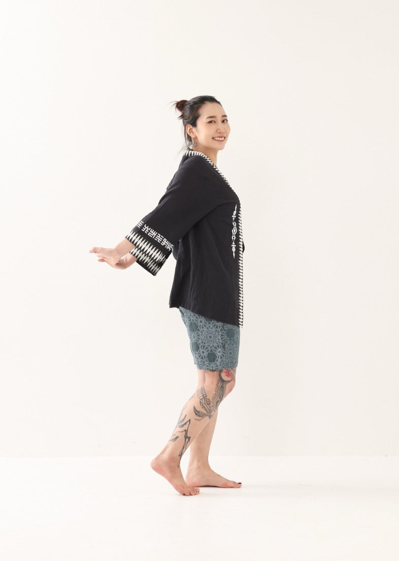 [PSYENCE × KujA コラボ限定品] YATA kimono コットン羽織