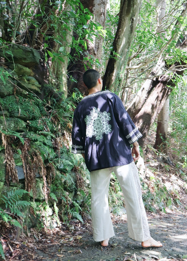 [PSYENCE × KujA コラボ限定品] YATA kimono コットン羽織
