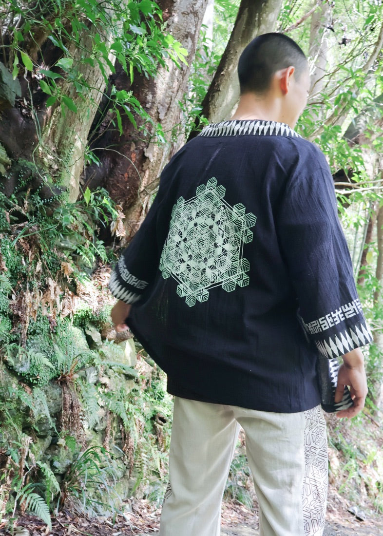 [PSYENCE × KujA コラボ限定品] YATA kimono コットン羽織